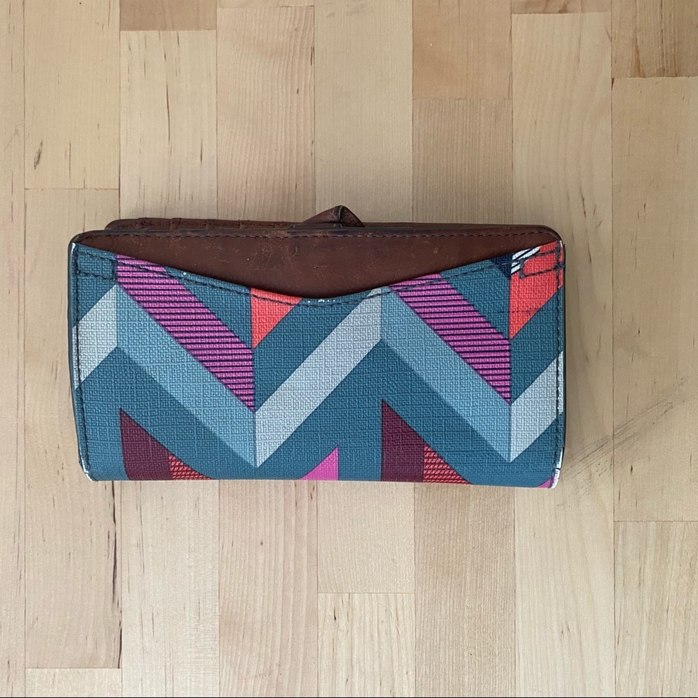 Chevron Fossil Wallet